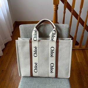 Chloe style Woody tote size large